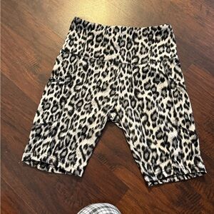 Leopard Print Women's Bike Shorts